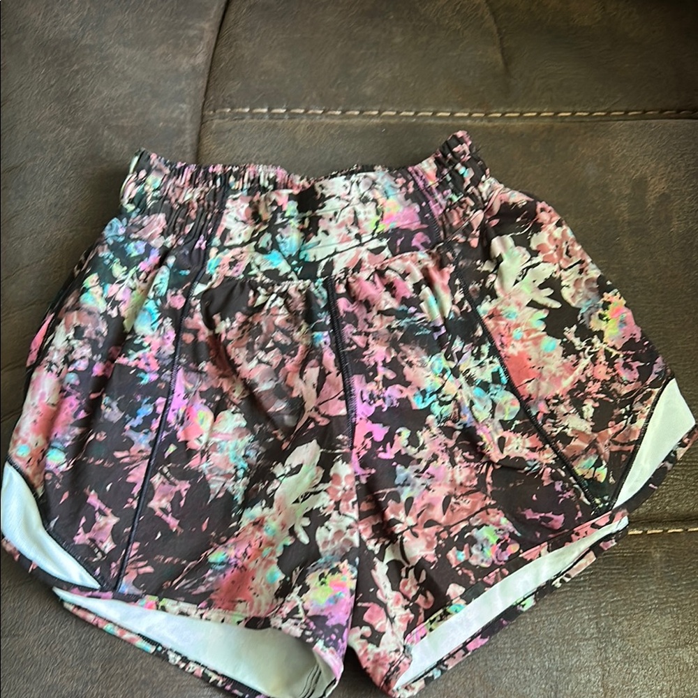 Lululemon Athletica Black and Pink Athletic Shorts